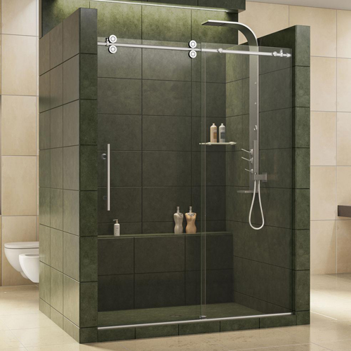 Sliding Frameless Shower Door Rollers and Brackets