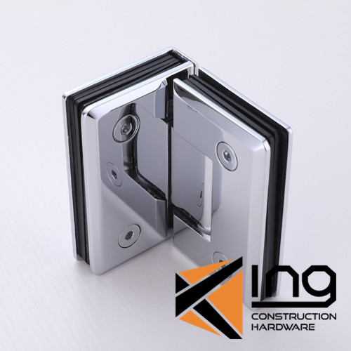 Adjusting Shower Door Heavy Duty Hinges 90 GTG Hinge Beveled Edge