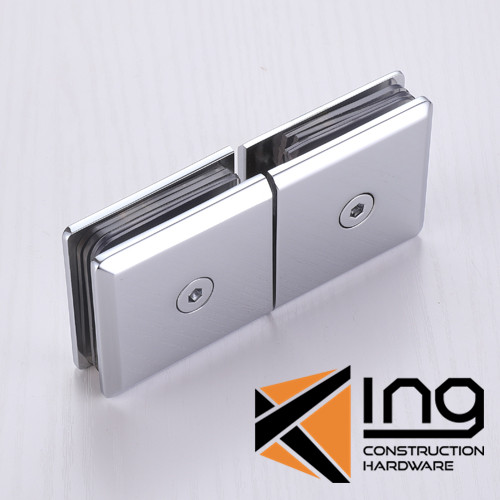 Beveled Glass to Glass Movable Transom Shower Clamp