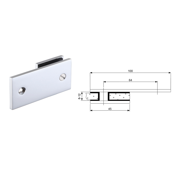 Wall to Glass Shower Screen Fixed Bracket