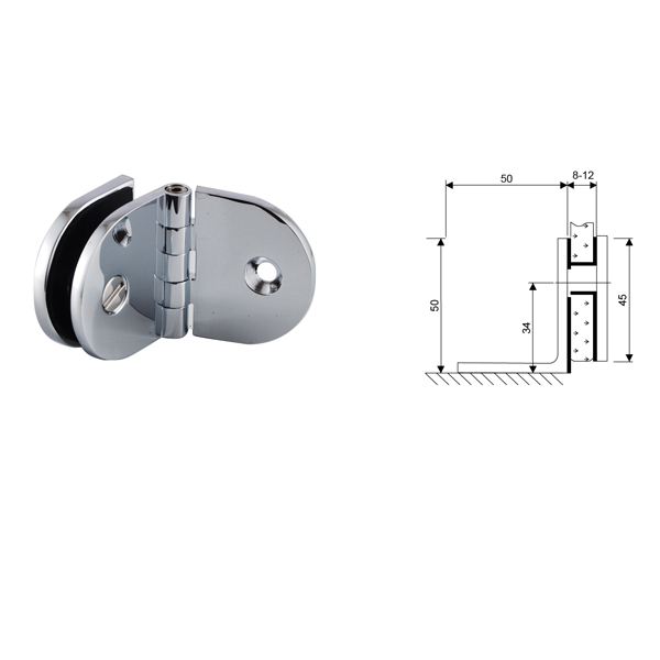 Adjustable Wall to Glass Fixed Bracket