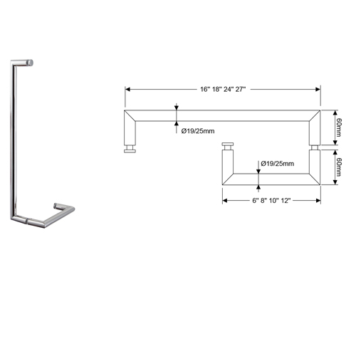 MT Series Round Pull Handle/Towel Bar Combination Sets